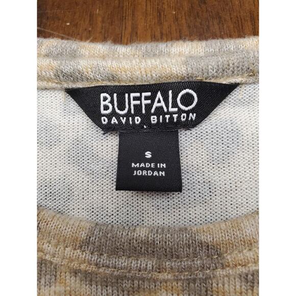 Buffalo David Bitton Cheetah/Leopard Print Long Sleeve Knit Top | Size Small - Picture 5 of 6